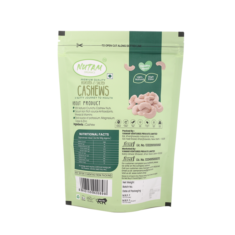 Premium Quality Roasted & Salted Cashews W240